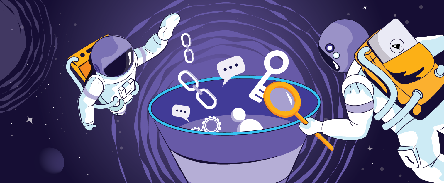 illustration of a blog post: SEO and the Conversion Funnel: How They Work Together