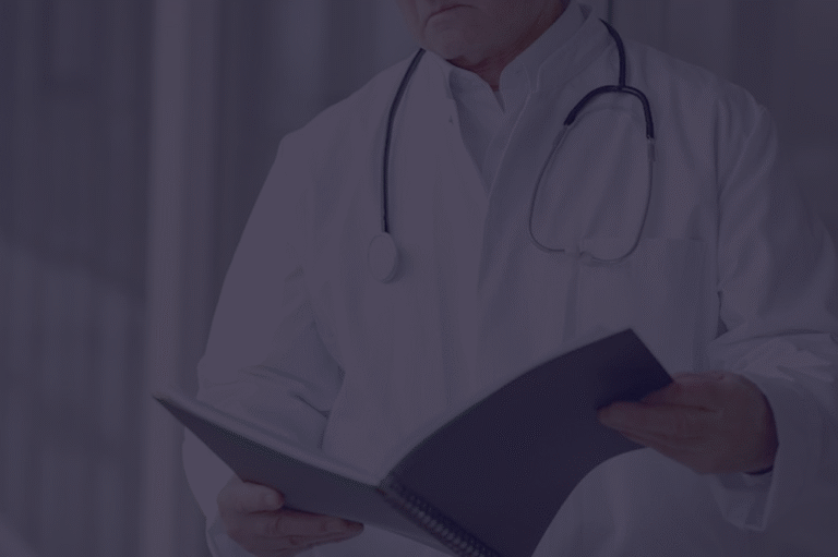Doctor holding notebook